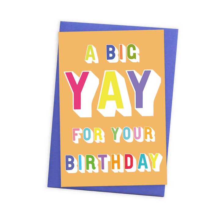 Fun Colourful Birthday Card with Coloured Envelope for wholesale by size3art