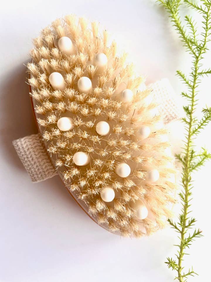 Oval Dry Brush with Massage for wholesale by Essential Blooms Body & Skincare