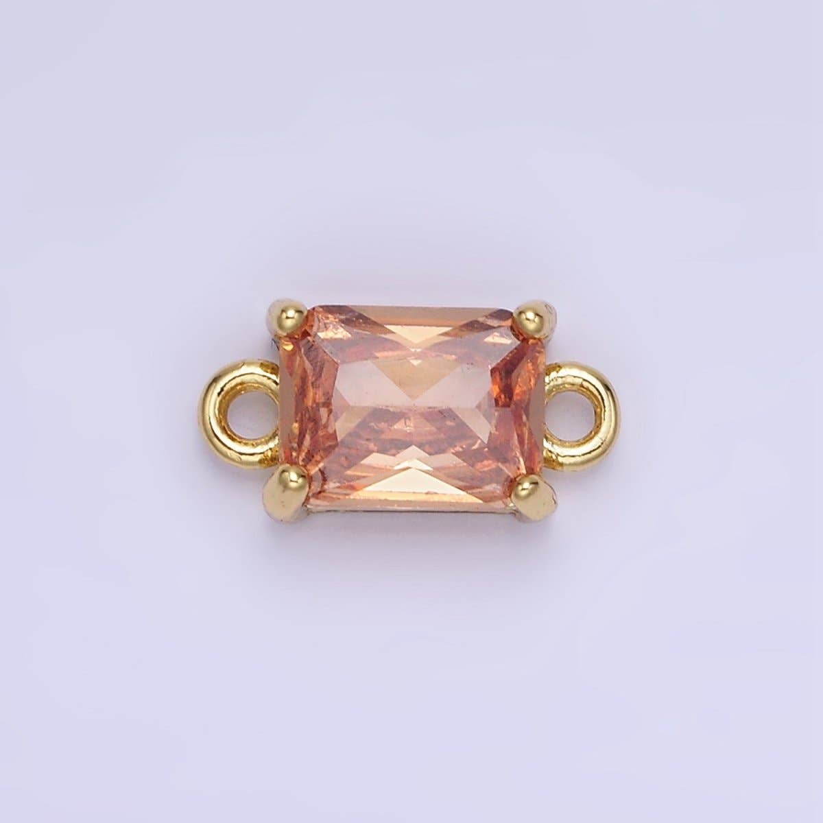 Aim Eternal - Venta al por mayor Abalorios/colgantes individuales - Conector de Baguette de CZ Relleno de Oro de 14K | G422 - G42911