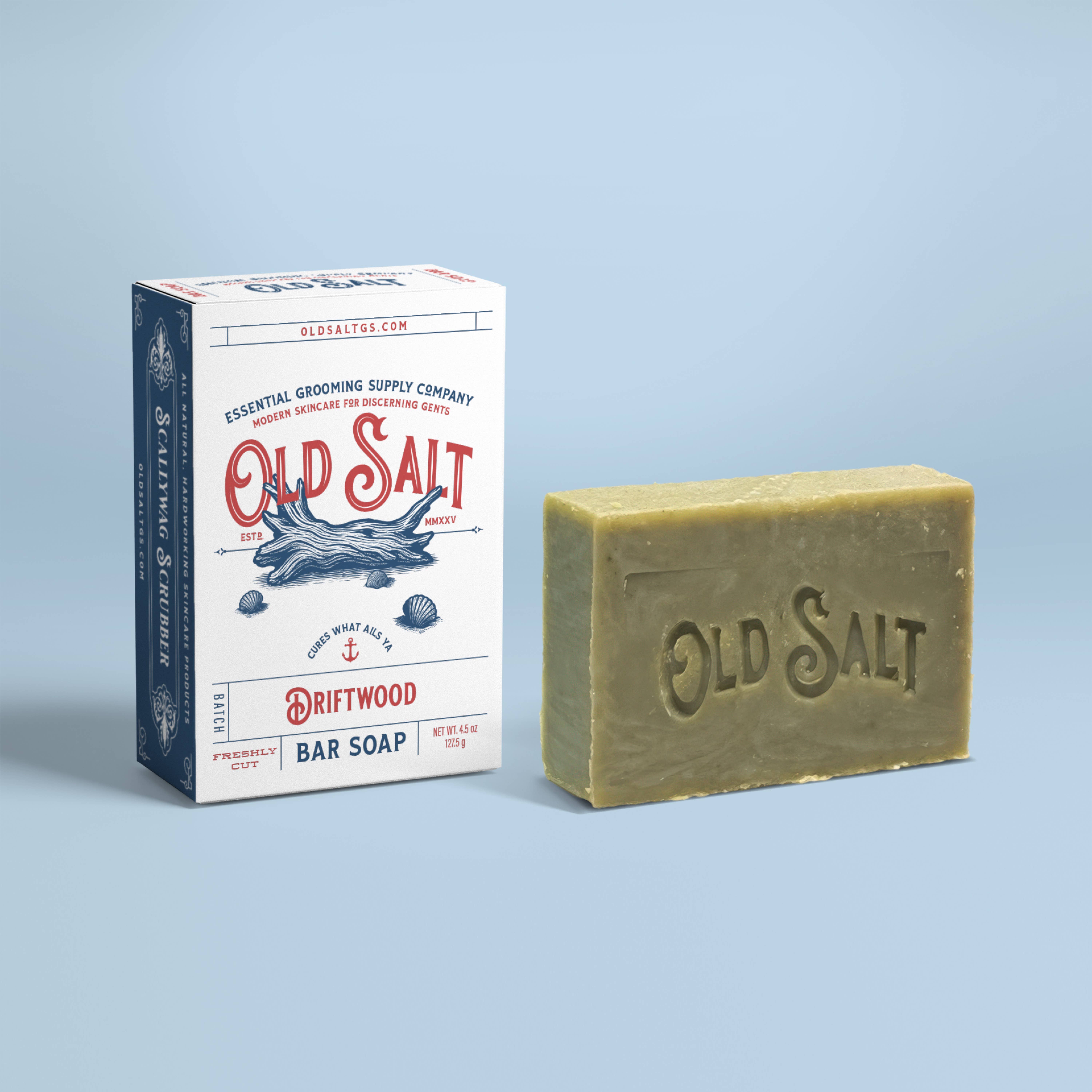 Spinster Sisters Co. / Old Salt Grooming Supply - Wholesale Bar Soap - Men's - Old Salt Boxed Bar Soap: Driftwood0