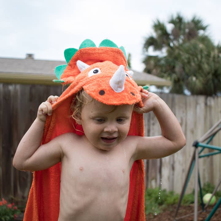Yikes Twins - Wholesale Hooded Towel - Kids & Baby - Dinosaur hooded towel for toddlers ages 2 to 8 years old10
