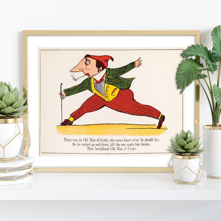 There Was An Old Man Of Corfu - 11X14” Premium Art Print for wholesale by Star Editions