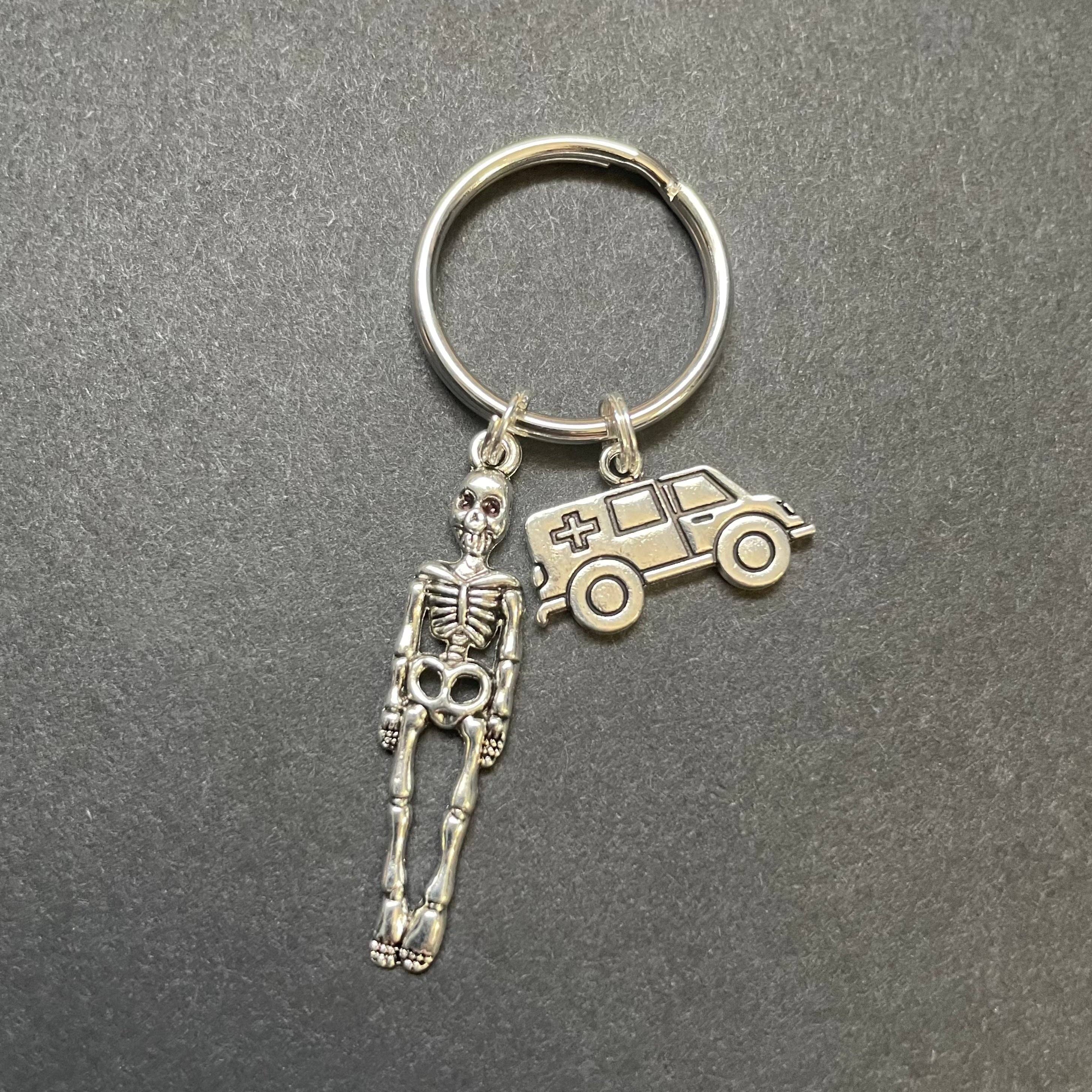 Alisha Goes Crafty – wholesale Keychain – Unisex – Ambulance Charm & Skeleton Key Chain, Paramedic, EMT2