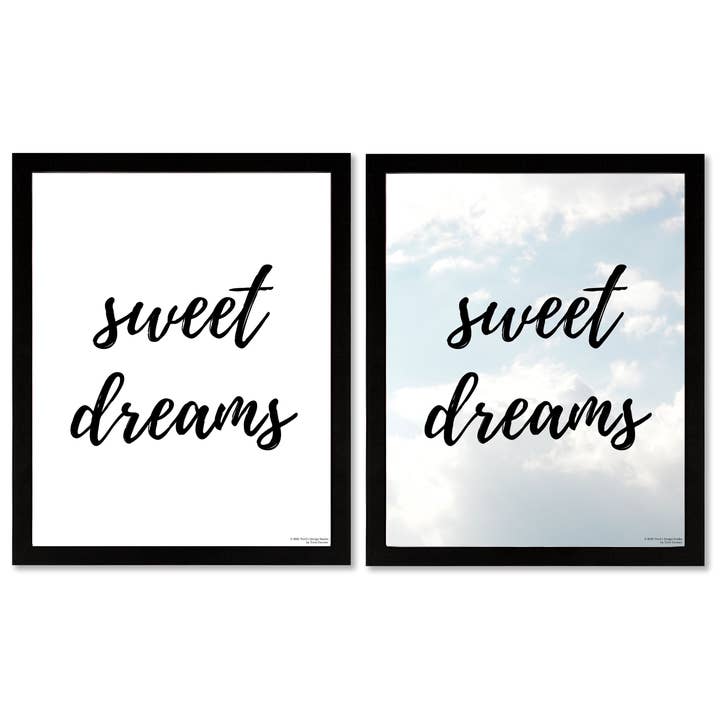 Bedroom Art Print, Sweet Dreams, Bedroom Decor for wholesale by Terri's Design Studio