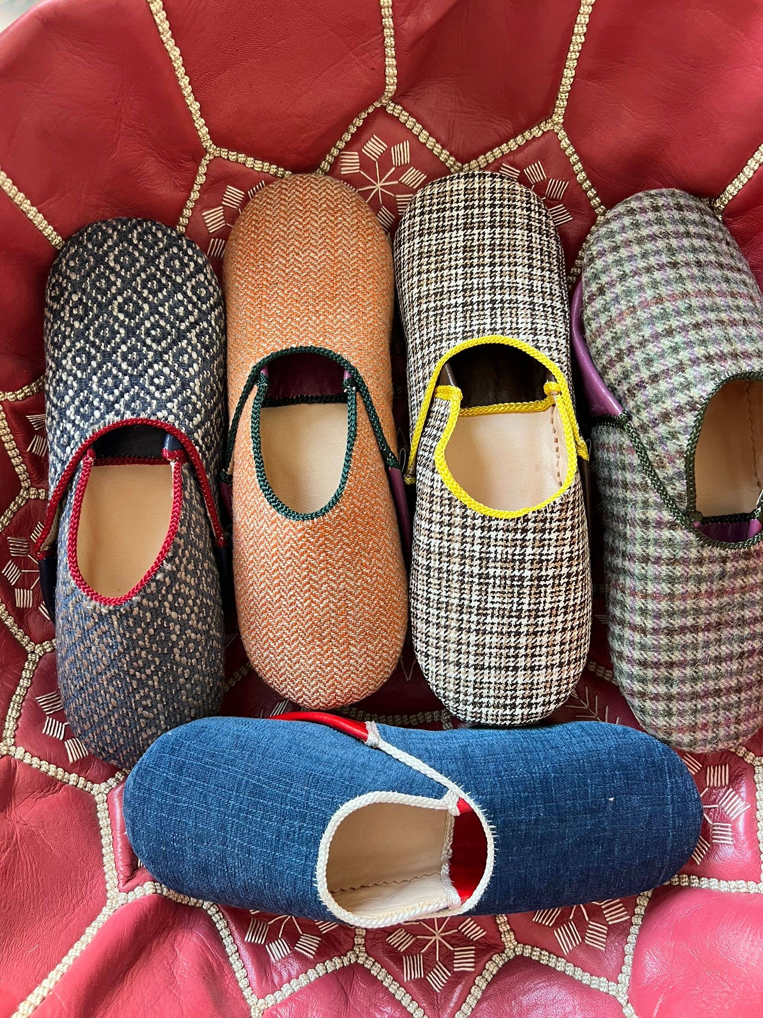 dear Morocco - Wholesale Slippers - Women's - READY TO SHIP Babouche // Fabric  SET 40