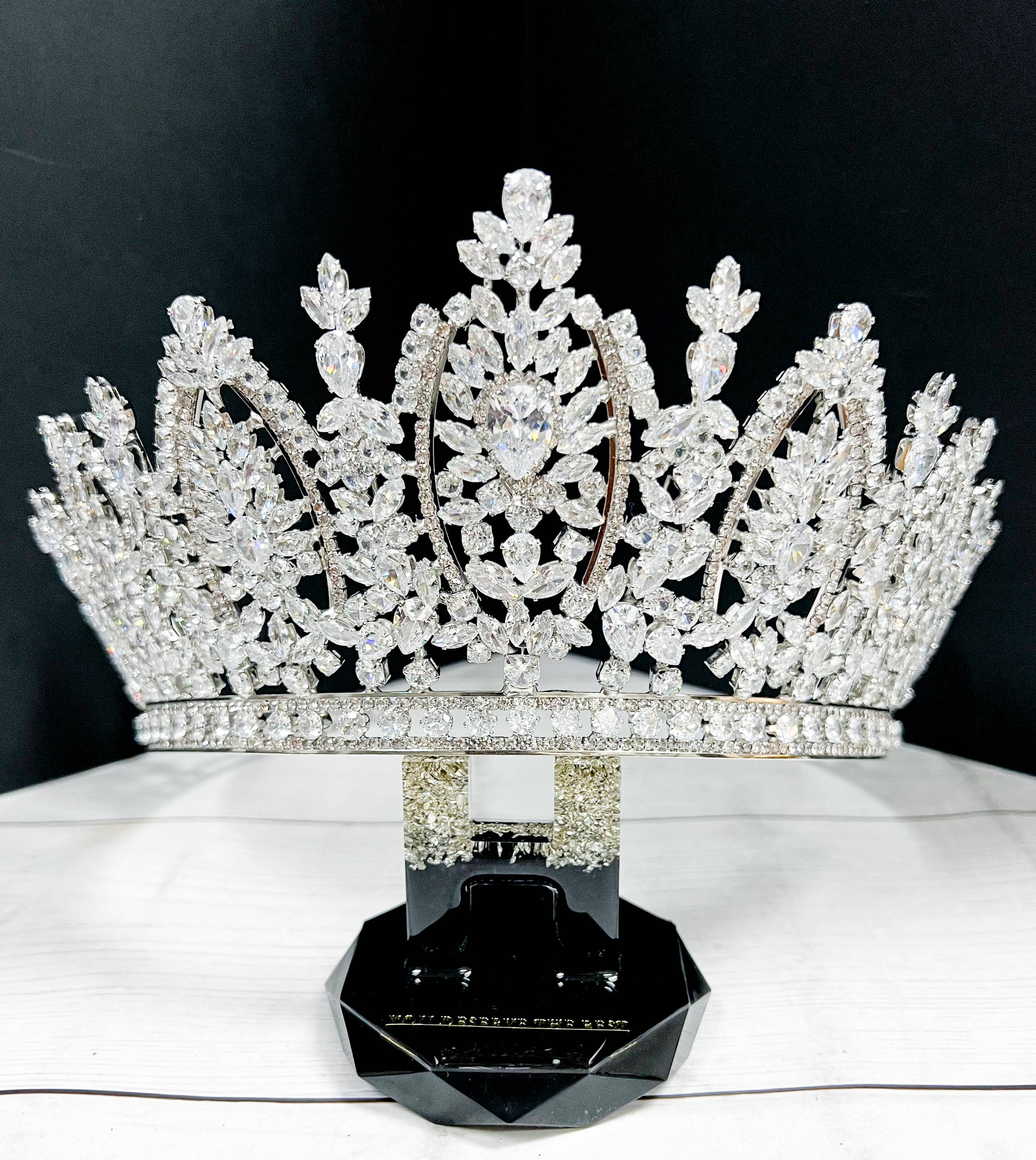 Happy Dream Gifts – wholesale Partyhatt/-krona – Silver Zirkonia krona, Brudkristallkrona, Bröllopskrona6