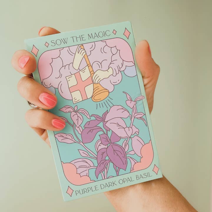 Sow the Magic - Wholesale Plant Seeds - Purple Dark Opal Basil Tarot Garden + Gift Seed Packet