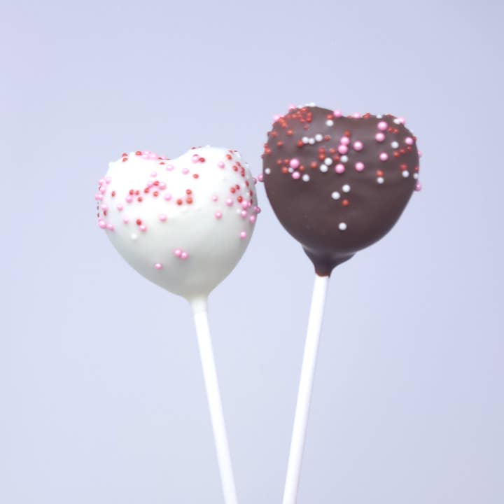 Artisanal Designer Cake Pops - Valentine's Day Heart Shape for wholesale by Wild Angel Treats, LLC
