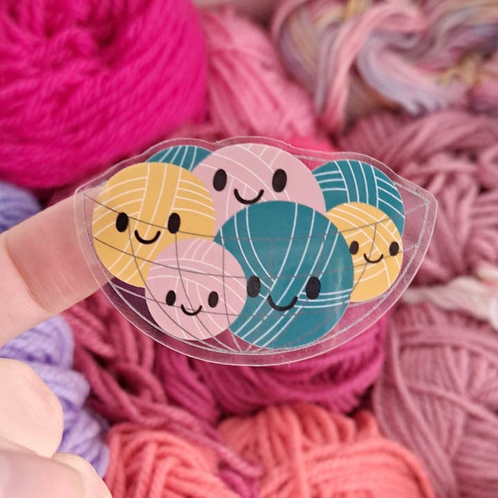 Ball Basket Sticker | Crochet Knitting Yarn Cute Sticker for wholesale by The Pigeon's Nest