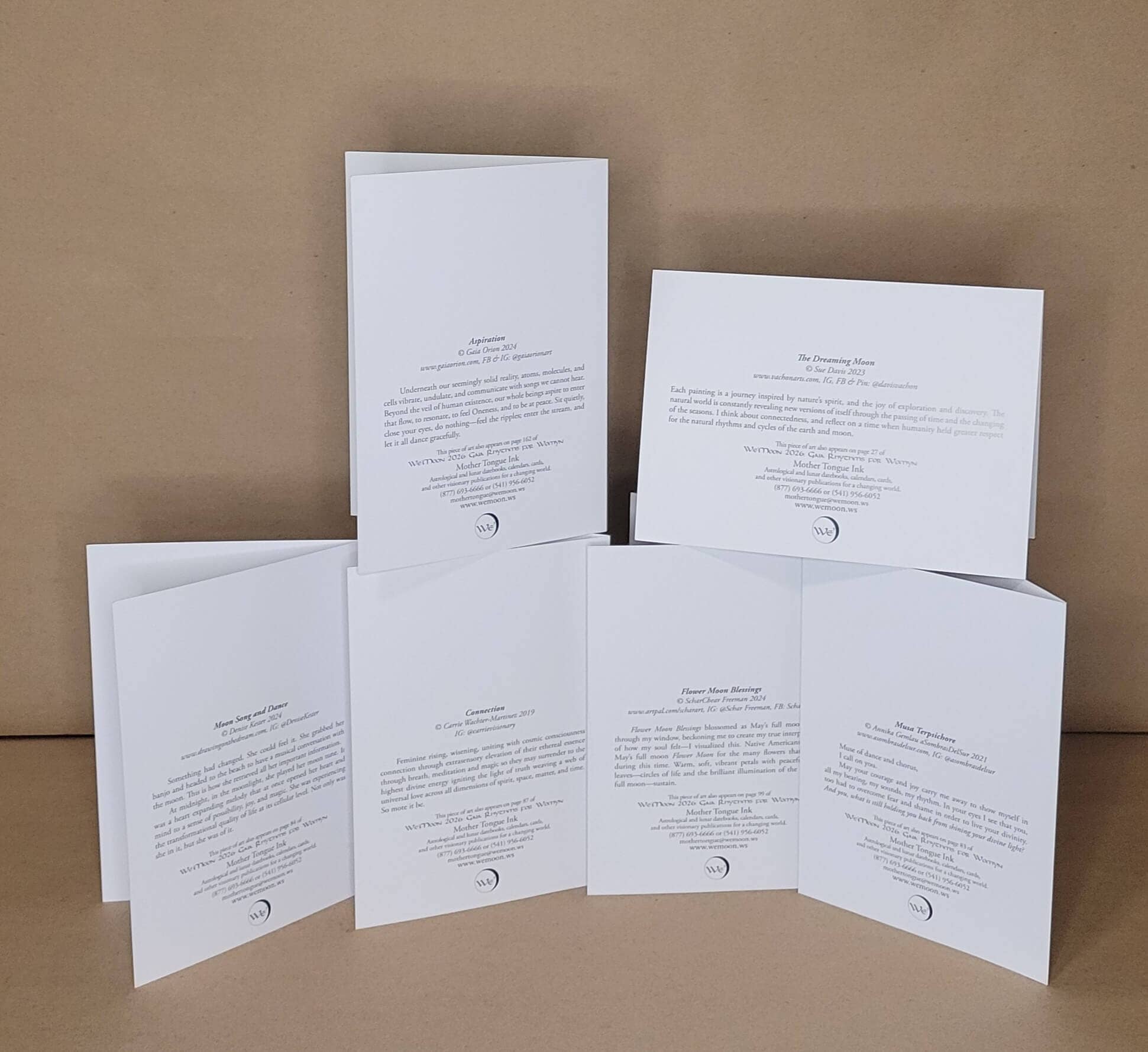 We'Moon - Venta al por mayor Tarjetas de felicitación - Pack de 6 Tarjetas de Felicitación 2026: Con Arte Femenino para Todas las Ocasiones4