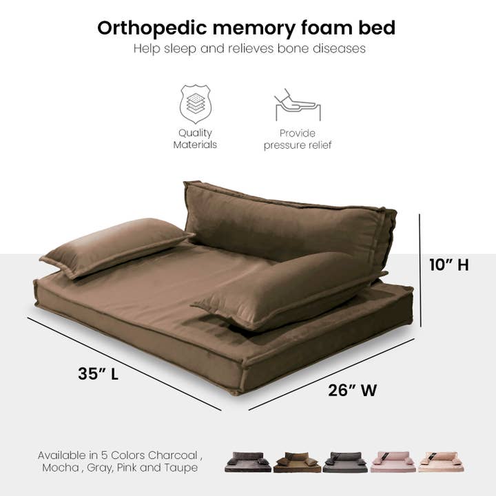Precious Tails - Wholesale Pet Bed - Dog - Precious Tails Modern Sofa Bed - Medium