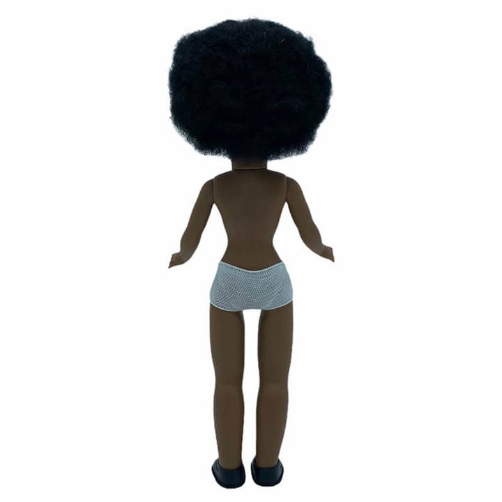 Muñeca de colección y artesanía – wholesale Doll – Kids – Sintra doll 40 cm. nude mulatto hair afro brown eyes