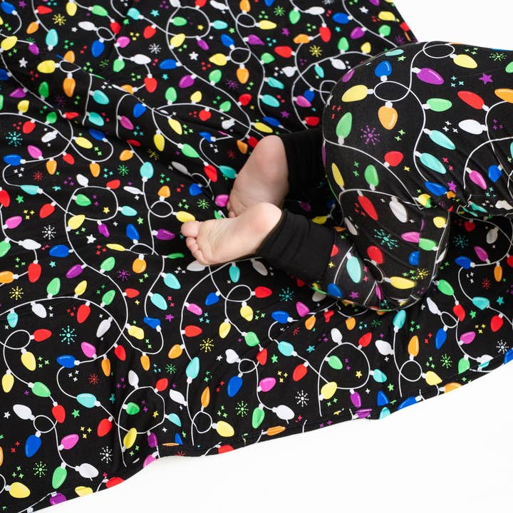 Little Popp Crew - Wholesale Bedding Blanket - Kids & Baby - Holiday Lights | Mini Quilted Bamboo Baby Blanket2