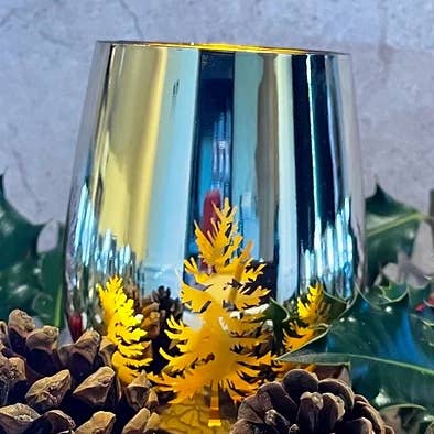 Orange & Cinnamon Christmas Candle -Gold for wholesale by The Greatwood Candle Co.