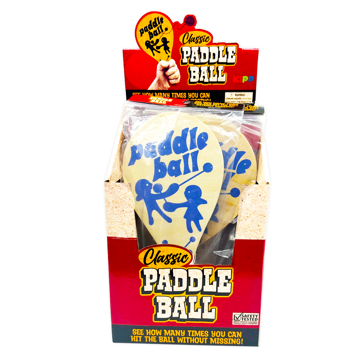 Novelty Brands - Wholesale Classic Toy - Kids - Classic Paddle Ball Toy Bagged - 12/Display3