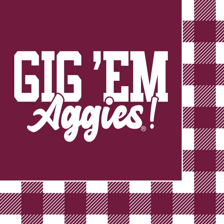 Texas A&M - Full Color- Napkins for wholesale by Sassy Cups
