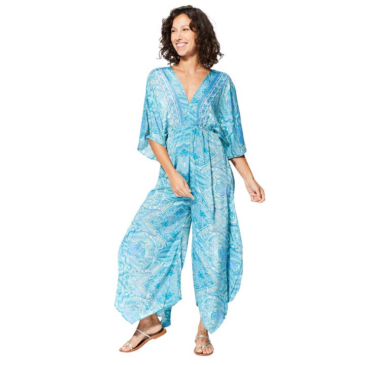 MONO LARGO DE VERANO CON MANGAS 3/4 COLIP0138C para venta al por mayor de Ipanima