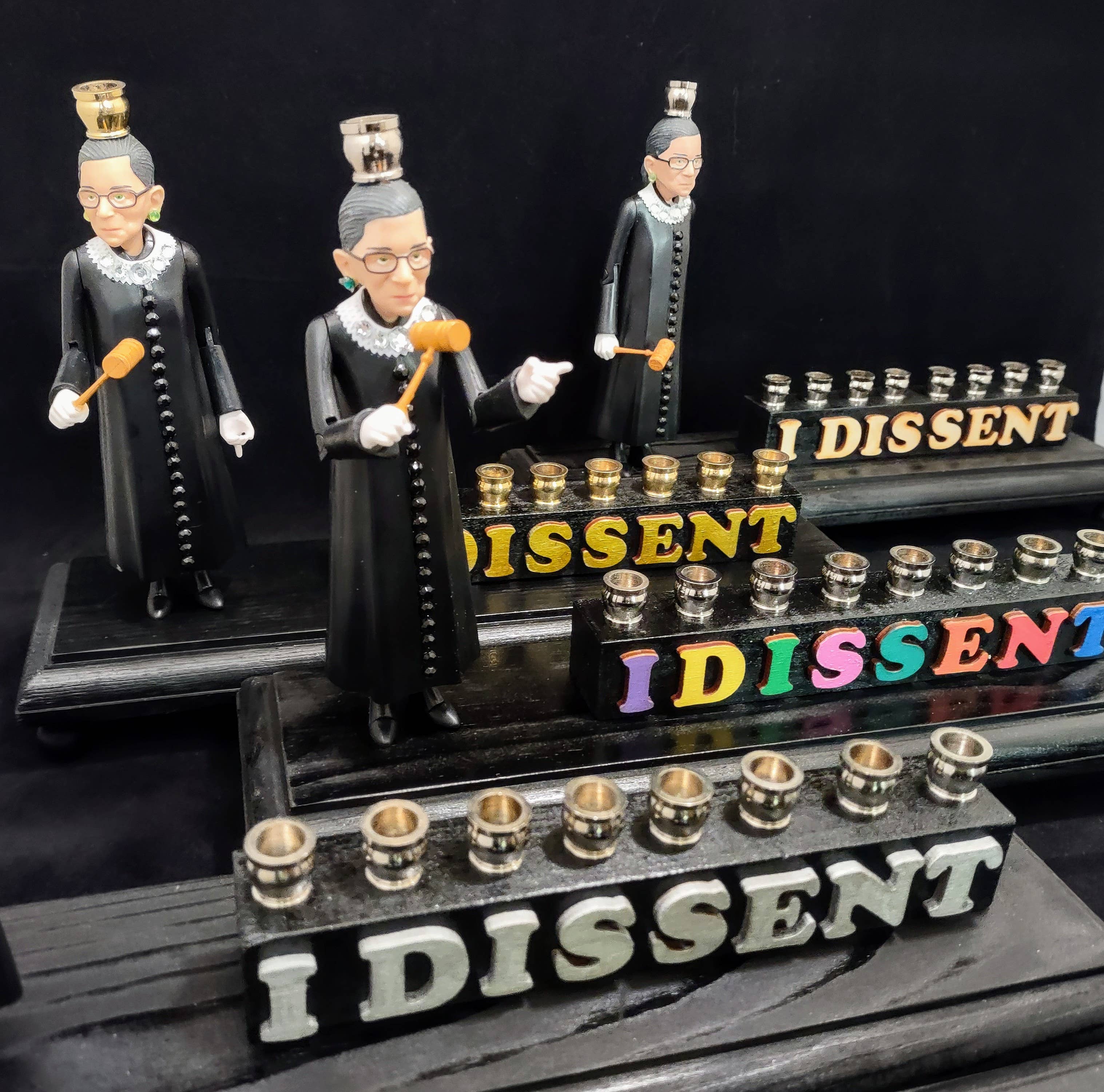 Eclectic Judaica – wholesale Menora – Ruth Bader Ginsburg I Dissent menorah8