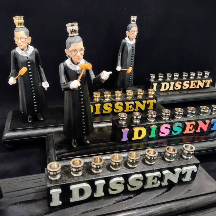 Eclectic Judaica - Vente Menora - Menorah RBG I Dissent ORIGINAL pour homme8