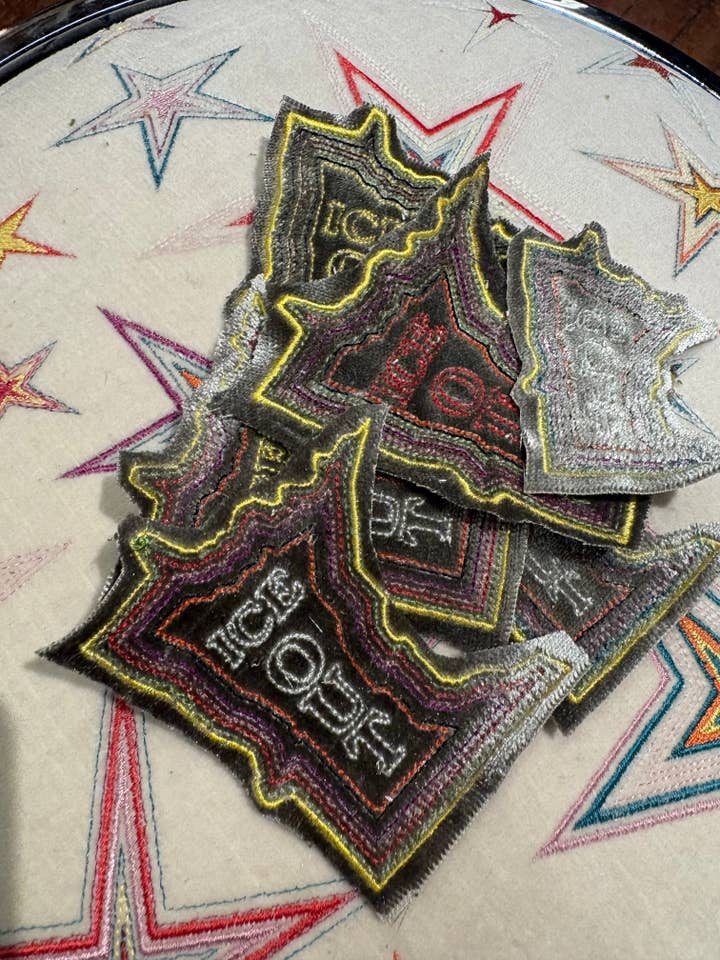 ICE OUT Patch for wholesale by Nature Girl Industries/Center For Lost Objects