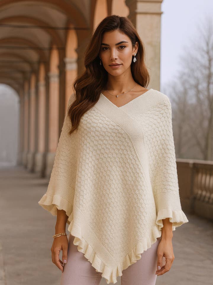 P63 Poncho de Malha Nuvem Branca por atacado de LTX Sportswear