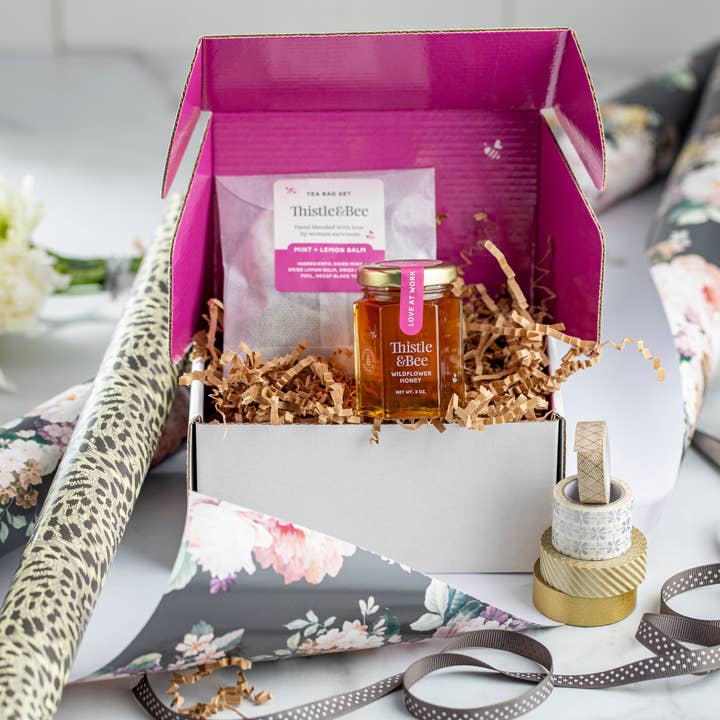 Gift Box - Honey + Tea for wholesale by Thistle & Bee Enterprises