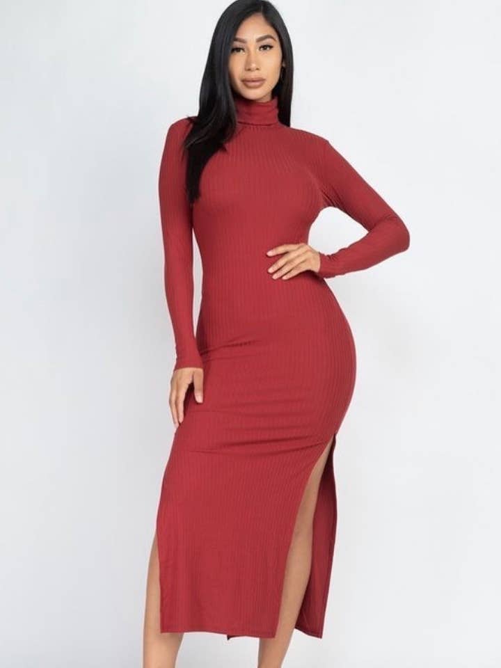 Bodycone côtelée Lena Rust pour la vente par Boutique1979