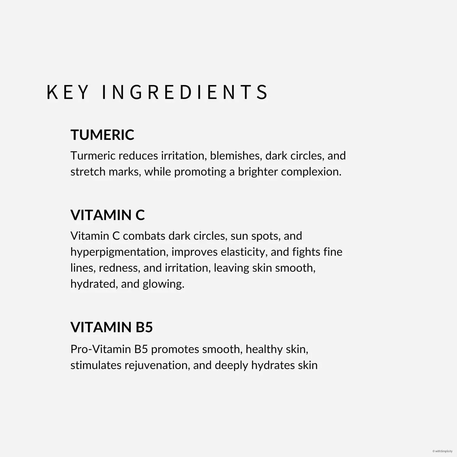 withSimplicity - Vente Masque pour le visage - Lumi-hance | Masque Éclaircissant au Curcuma Pur et à la Vitamine C2