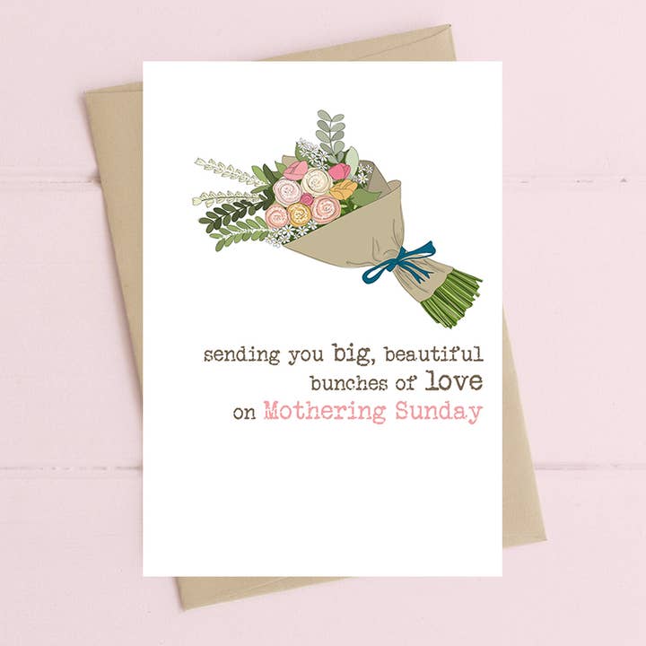 Mum - Mothering Sunday With Love - Greetings Card for wholesale by Dandelion Stationery