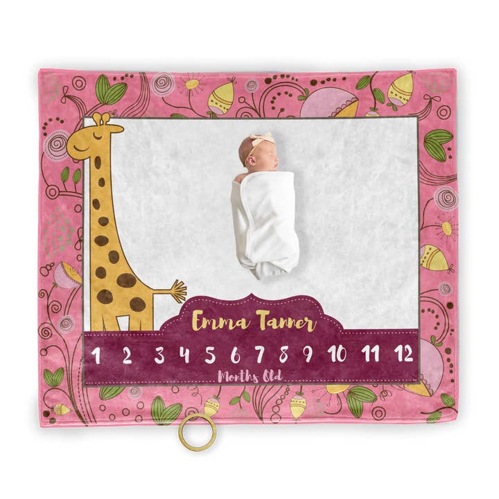 Milepæl Tæppe: Baby Giraf for engroshandel hos Sam and Zoey