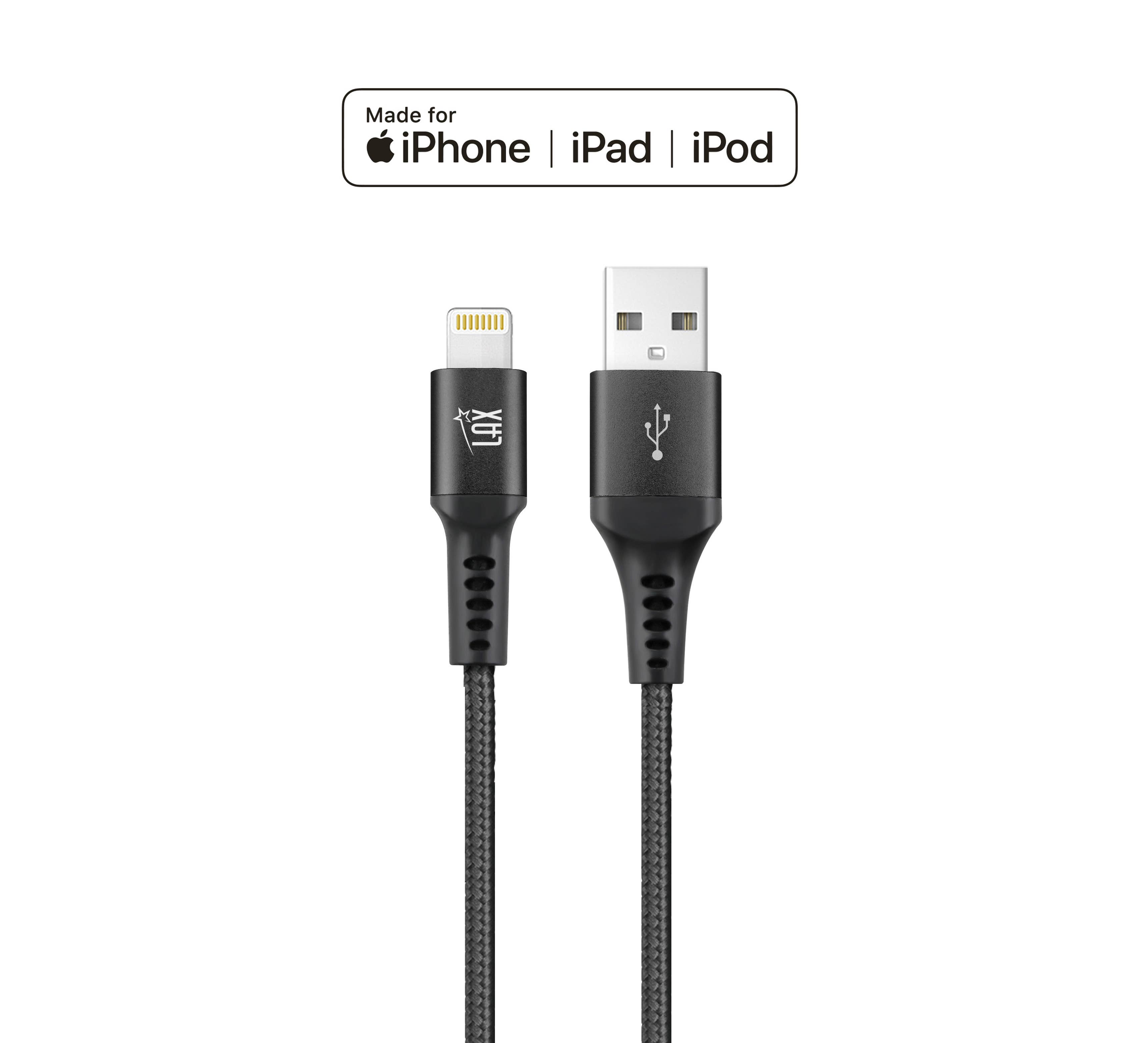 LAX Gadgets - Wholesale Charging Cable - High Speed Certified iP/ipad charging Cables - Retail Pack15