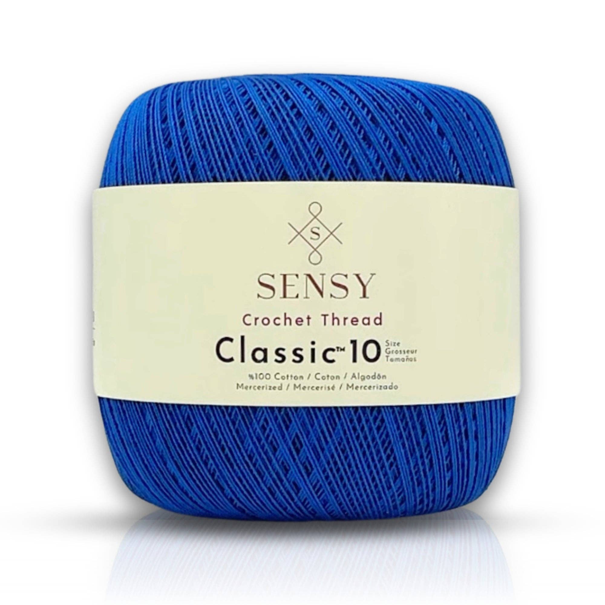 Sensy - Wholesale Yarn - Sensy Crochet Thread Classic Size 10, 100% Mercerized Giza Cotton, 617 Yards, Gauge 0 Lace6