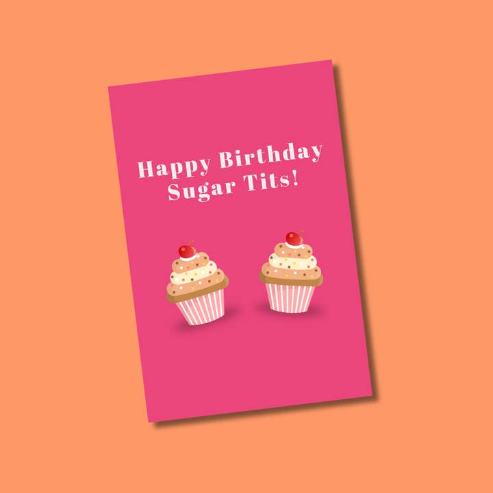 Feliz cumpleaños Sugar Tits para venta al por mayor de Two Brits Print Co
