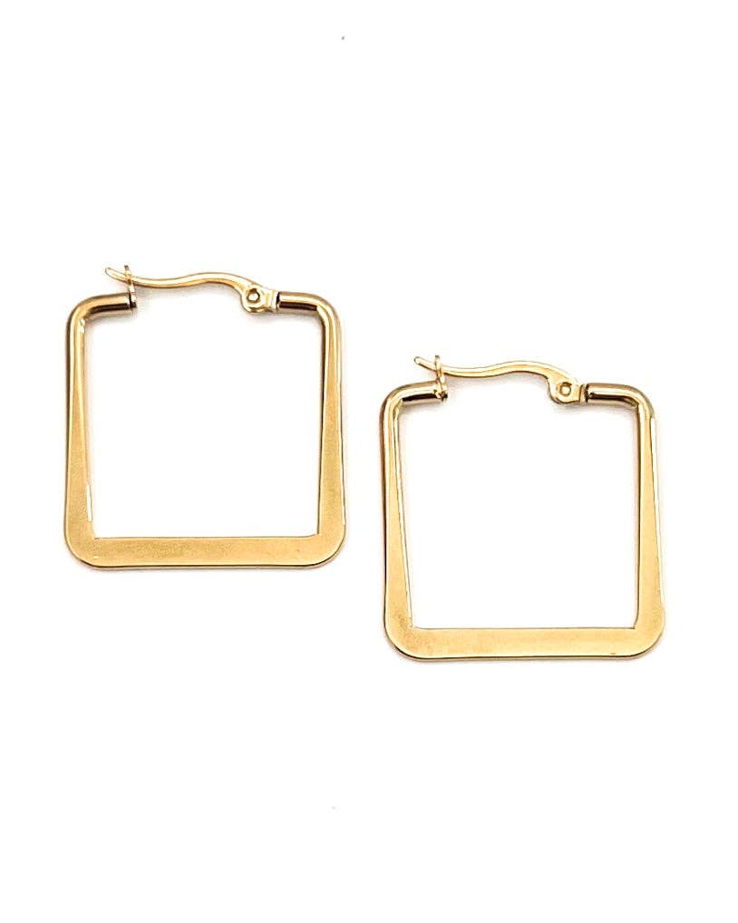 BELJOY - Wholesale Hoop Earrings - Eudora Square Hoop Earrings2