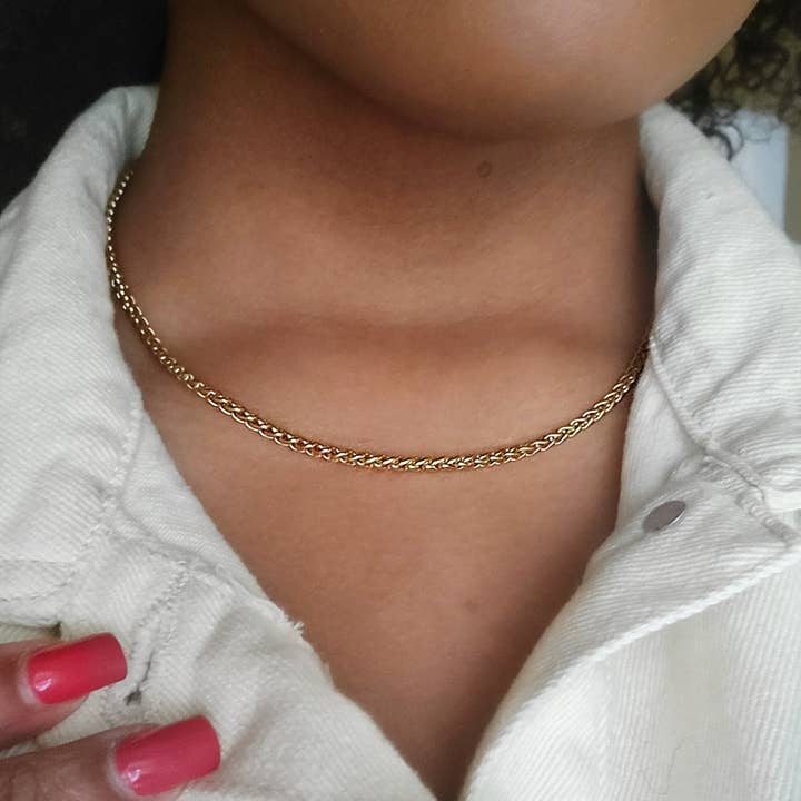 Hvede kæde halskæde for engroshandel hos The Casson Collection