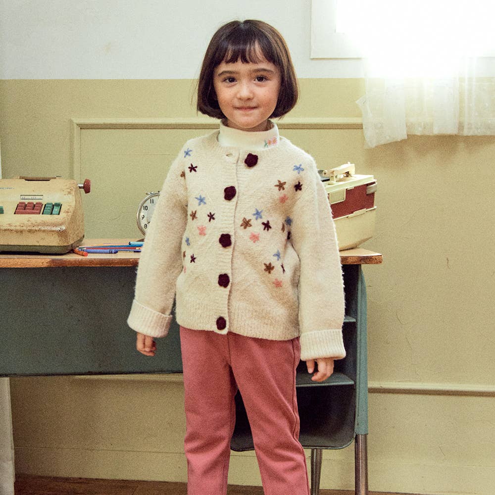 ToTo Heros - Wholesale Cardigan - Kids - Floras Embroidery Knit Cardigan6