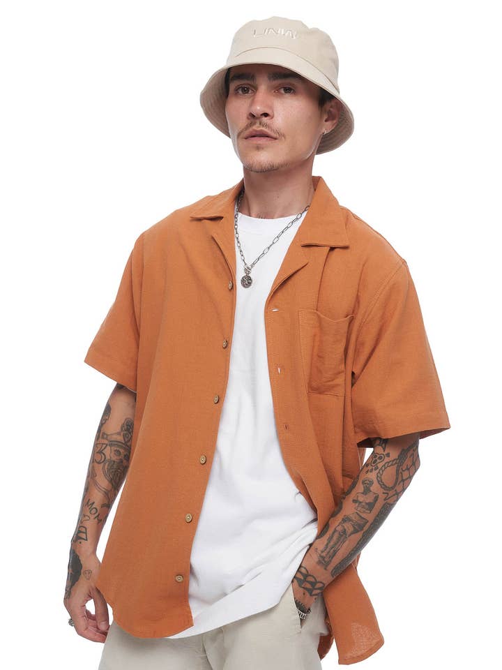 Seaside Linen - Roestbruin SS voor wholesale door Lost In Nowhere