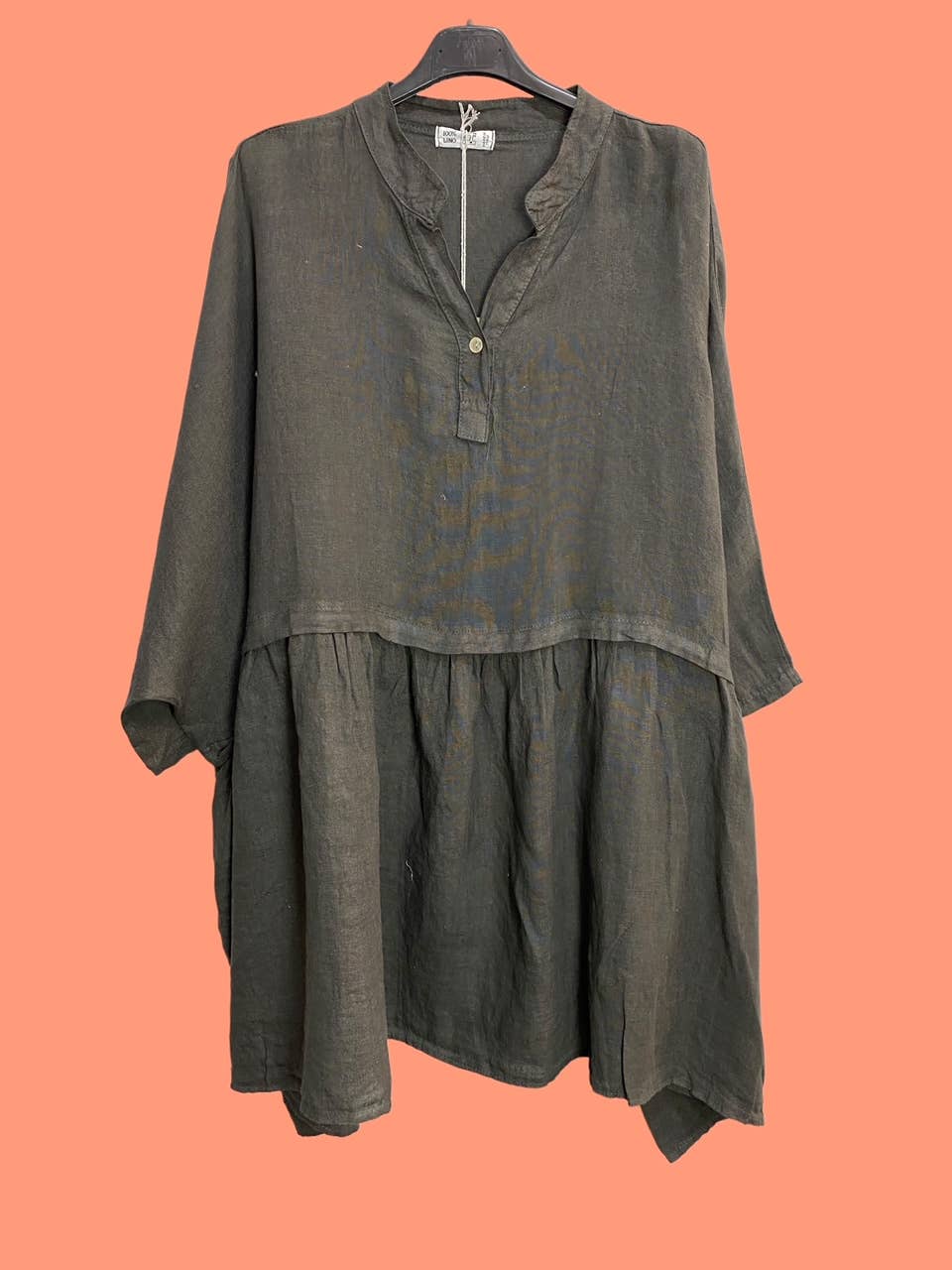 la maison des fibres naturelles - Venta al por mayor Túnica - Mujer - Túnica amplia de lino 68369 flora 100% TÚNICA DE LINO19