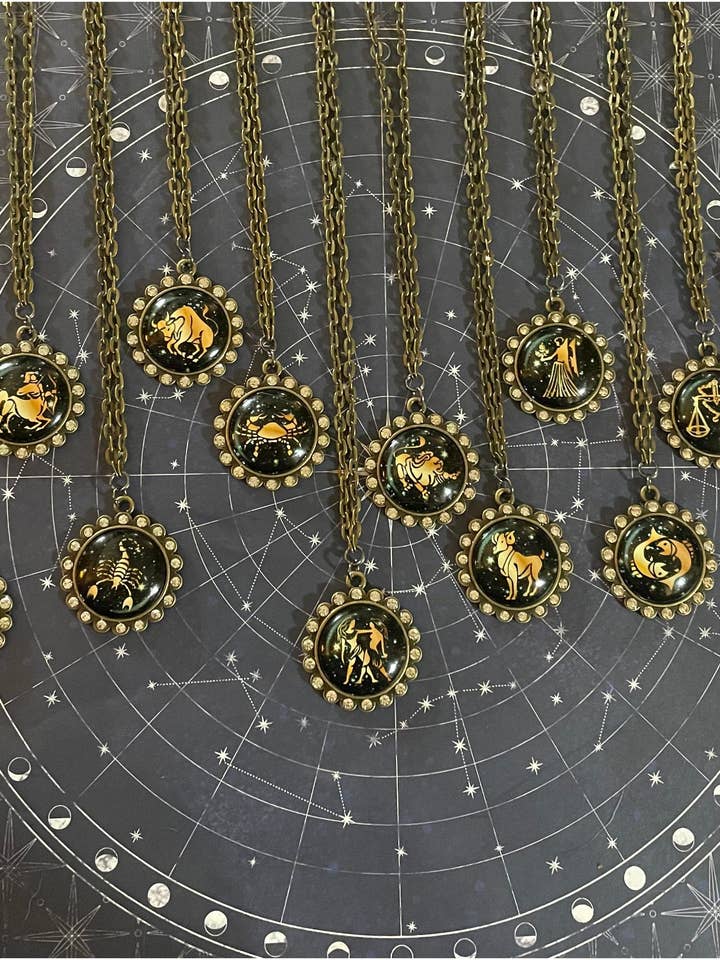 Zodiac Necklace for wholesale by Savannah Hoffman Designs Artisan Jewelry