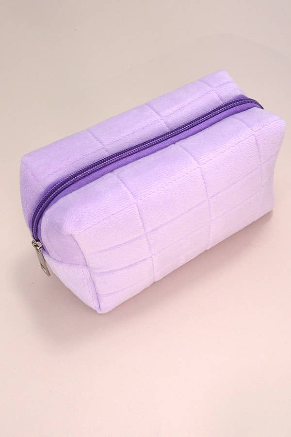 JOSSLYN by wall to wall - Wholesale Makeup/Cosmetic Bag - VELVET COSMETIC MAKEUP POUCH BAG | 40P5361