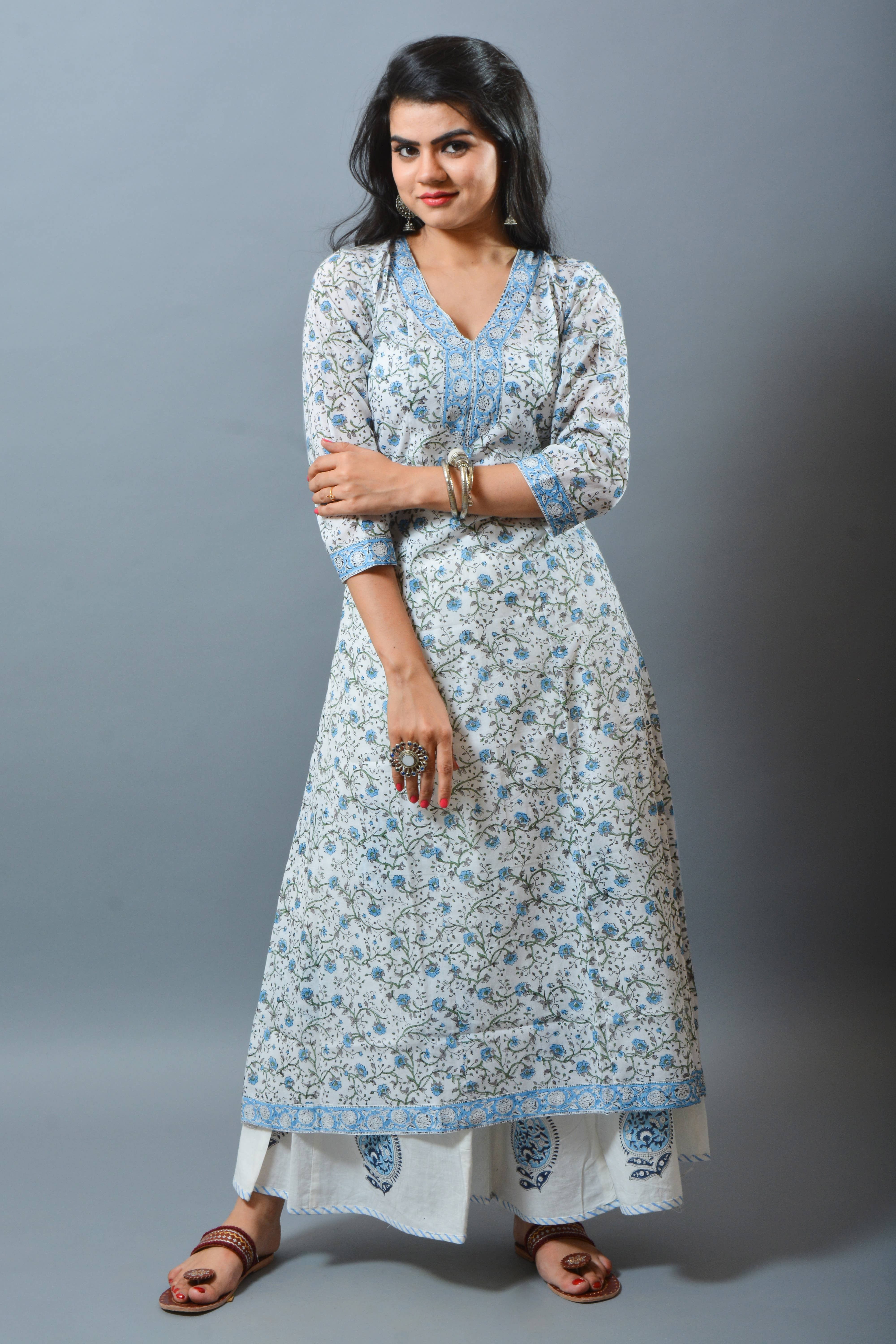 Meghcraft – wholesale Tunika - Dam – Kvinnors indiska bomullsklänning kurta tunika kvinnor-kurti topp14