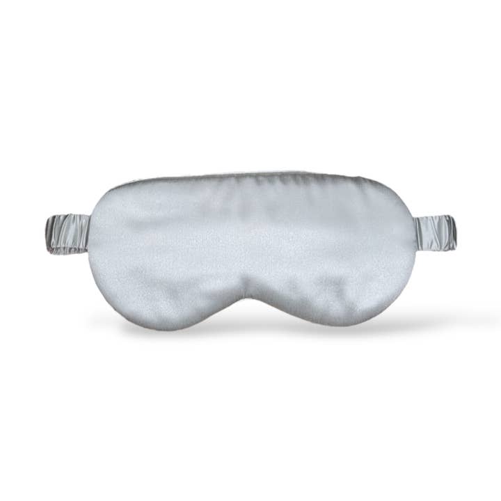 HoneyLux - Vendita all'ingrosso Maschera per dormire - Maschera per dormire in seta organica di alta qualità - Grigio chiaro0