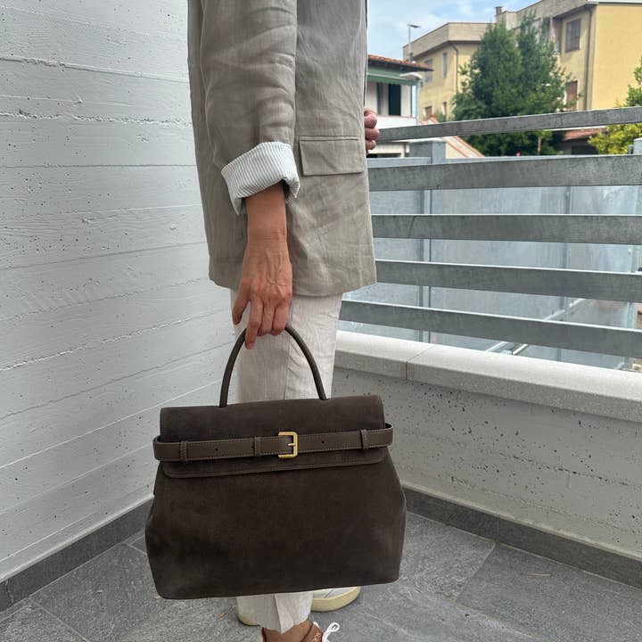 Zhade - Wholesale Top Handle Bag - Women's - PRISCILLA - suede10