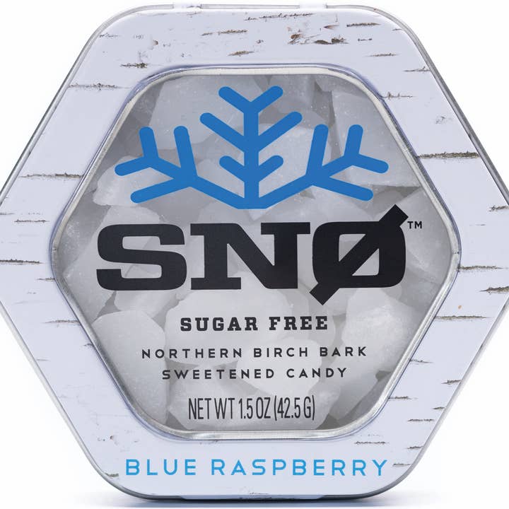 Blue Raspberry Sugar Free Candy - Keto & Vegan | 6 Tins for wholesale by SNØ