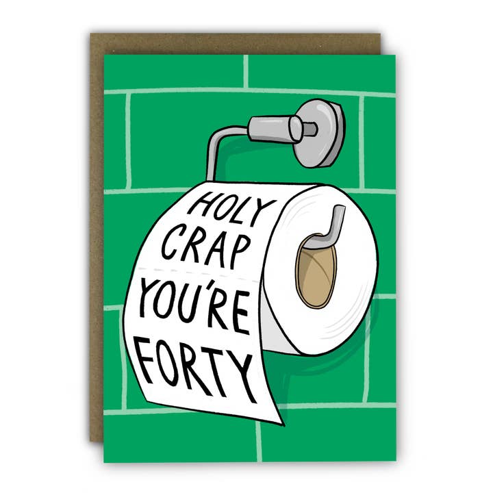 Carte d'anniversaire drôle - A6 - Sacré bleu, tu as quarante ans ! 40e pour la vente par RUNNING WITH SCISSORS - USA SHIPPED DDP - WE PAY DUTIES