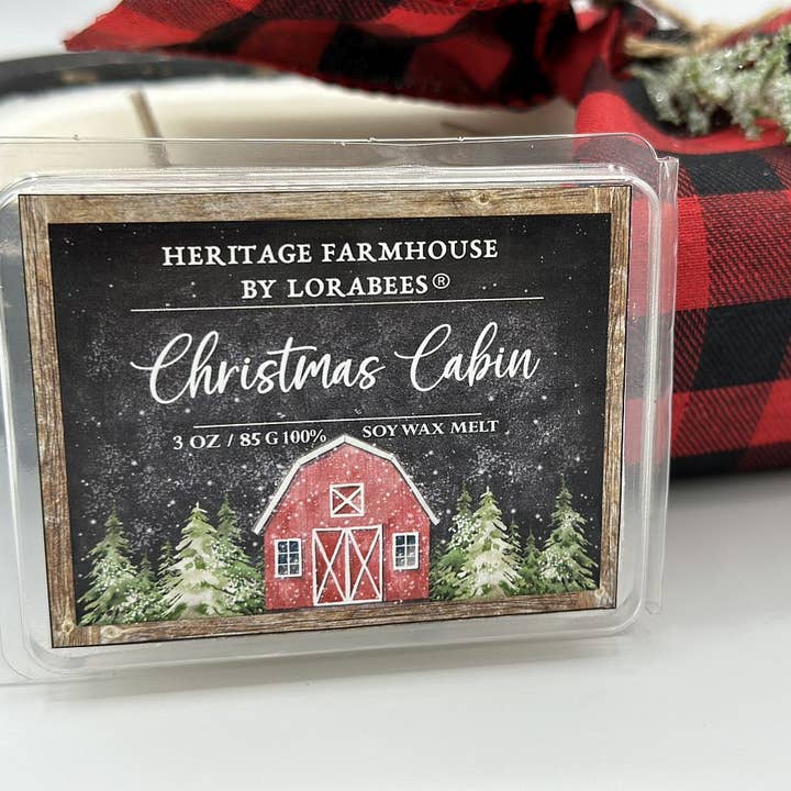 Lorabees - Wholesale Jar/Filled Candle - Christmas Cabin Holiday Farmhouse Fragrance Collection