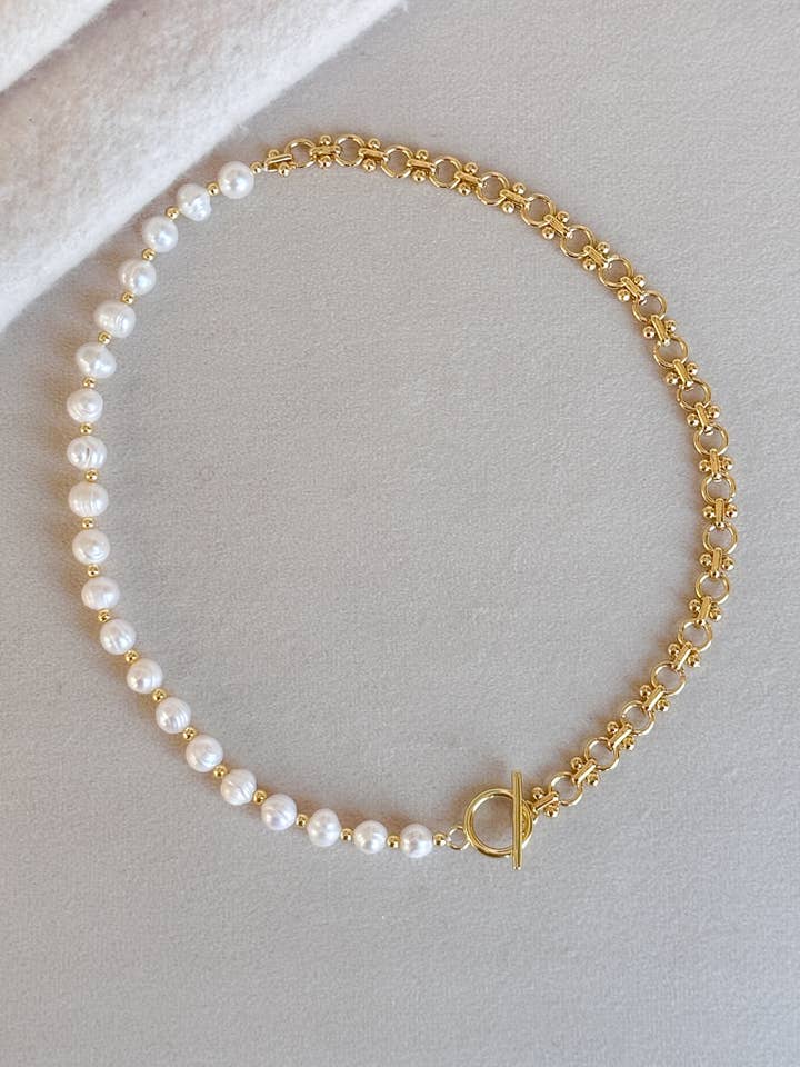 Loop And Pearl Necklace for wholesale by Easton Elle Jewelry