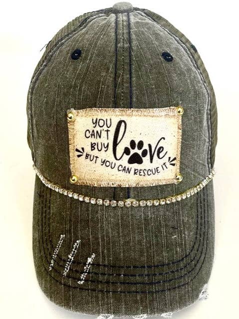"YOU CAN'T BUY LOVE" DISTRESSED TRUCKER HAT (#433) for wholesale by Jana's Flannels