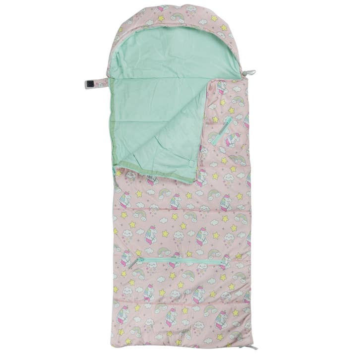 Mimish - Wholesale Sleeping Bag - Kids - Sleep-n-Pack: Packable Little Kid's Sleeping Bag & Backpack, Cozy Mink, Unicorns1