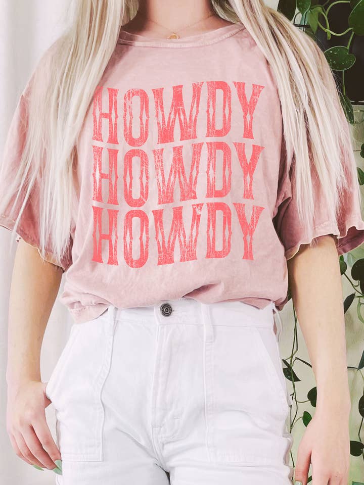 HOWDY HOWDY HOWDY MINERAL GRAFISK LÅNG CROP TOP för wholesale av Rustee Clothing
